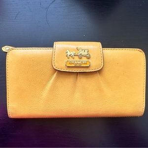 Coach full length leather wallet